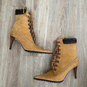 Heeled Timberland Inspired Boots